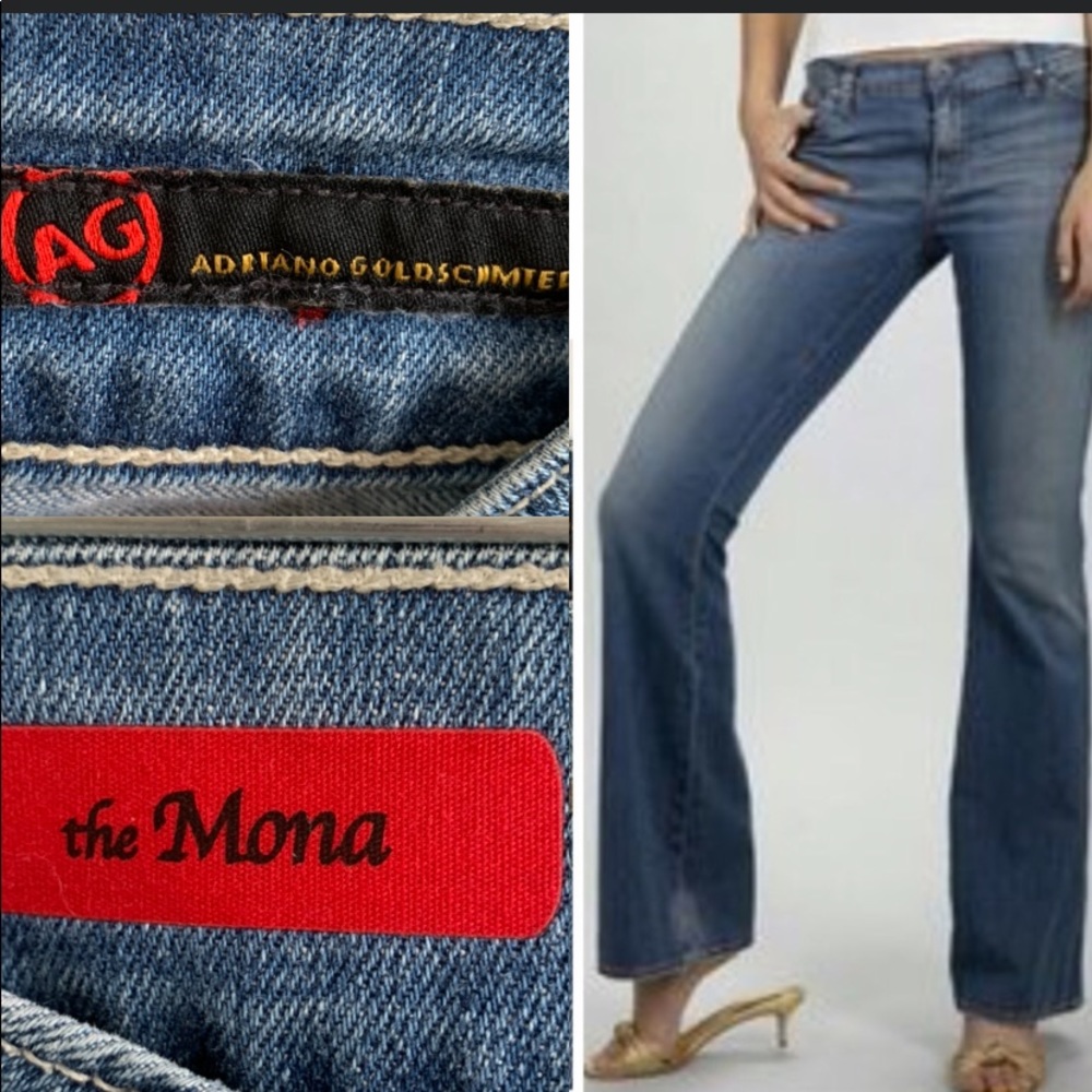 Ag Adriano goldschmied jeans the Mona wide leg 30R